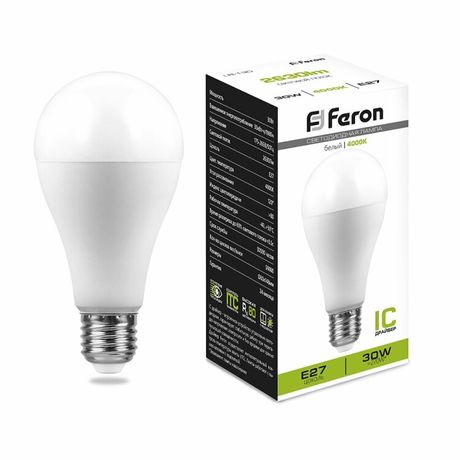 Лампа светодиодная LED 30вт Е27 белый - 38195 FERON