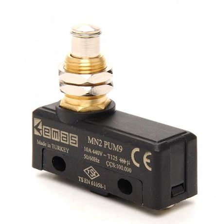 Мини-выключатель, привод плунжер (1ПК), пластиковый корпус (250В AC, 10А) - MN2PUM9 EMAS