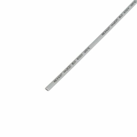 Трубка термоусаживаемая ТУТ нг 1,0/0,5мм, серая, упаковка 50 шт. по 1м | 20-1010 REXANT MEET