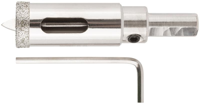 Коронка кольцевая по керамограниту, камню и кафелю алмазная с центровочным сверлом 18х67 мм - 16207 РОС