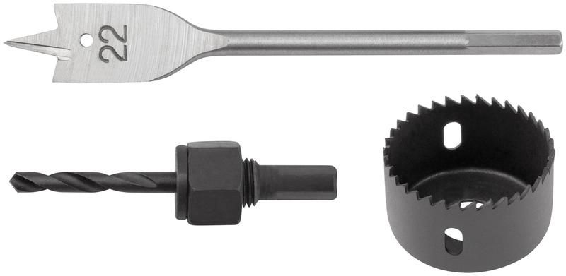 Сверла наборные для замков, набор 3 шт (22/48 мм) - 36350 РОС