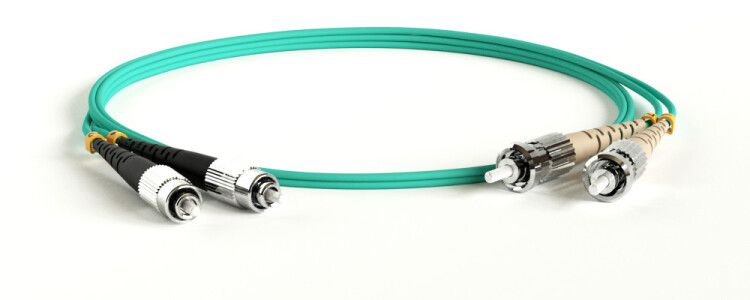 Патч-корд FC-D2-503-FC/PR-ST/PR-H-1M-LSZH-AQ волоконно-оптический (шнур) MM 50/125(OM3), FC-ST, duplex, LSZH, 1 м | 247694 Hyperline