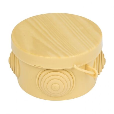 Коробка распределительная КМР-040-038 с крышкой (65х40) 4 мембранных ввода светлое дерево IP54 EKF PROxima | plc-kmr-040-038-s