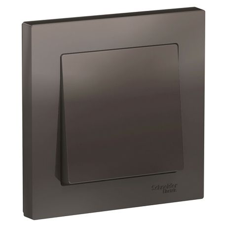 Выключатель одноклавишный ATLASDESIGN схема 1 10АХ в сборе мокко - ATN000612 APC