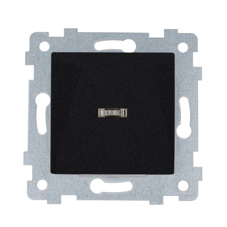 Мария Механизм выключателя одноклавишного скрытой установки со светоиндикацией С110-438 Антрацит - 110042 Кунцево