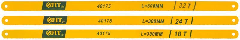Полотно ножовочные 300 мм в блистере 20Сr желтое (3шт) (18Т/24Т/32Т) - 40175 РОС
