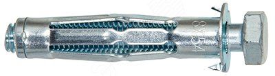 Дюбель с болтом металлический для монтажа в пустотелый материал HM 8х55 SS (HM-SS) - 519783 Fisher