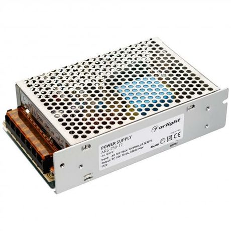 Блок питания ARS-250-12 (12V, 20,8A, 250W) (ARL, IP20 Сетка, 2 года) - 023612 Arlight