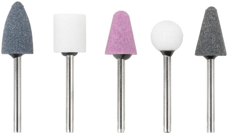 Шарошка абразивная по металлу малая штифт 3мм 5шт КУРС 36462