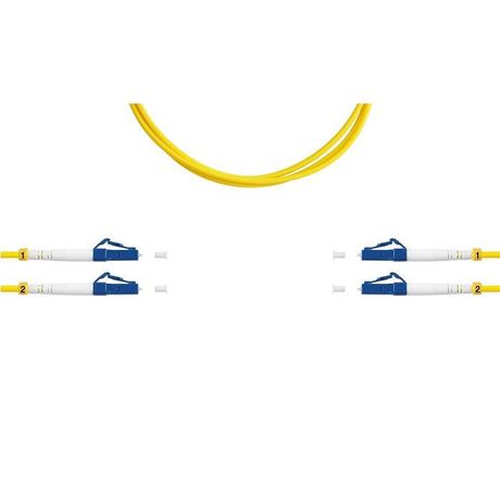 Патч-корд ВО SM(G.652.D), LC/UPC-LC/UPC, 3.0мм, duplex, LSZH, 1м | 09-0652 SUPRLAN Net.on