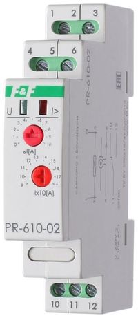 Реле тока РR-610-02 (исп.2 (100-190А); монтаж на DIN-рейке 35мм 230В 10А 1P IP20) F&F EA03.004.002 Евроавтоматика