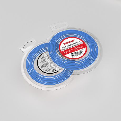 Трубка термоусаживаемая 5,0/2,5 мм синяя, ролик 2,44 м | 29-0025 REXANT MEET