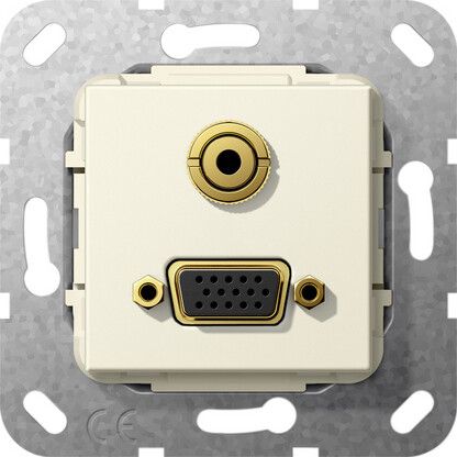 Мех-м с накладкой VGA с/у пластик кремово-белый IP20 Gira System 55 | 565901