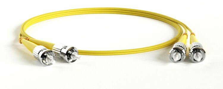 Патч-корд FC-D2-9-ST/UR-ST/UR-H-10M-LSZH-YL волоконно-оптический (шнур) SM 9/125 (OS2), ST/UPC-ST/UPC, 2.0 мм, duplex, LSZH, 10 м | 244300 Hyperline