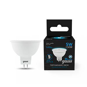 Лампа светодиодная LED 5 Вт 530 лм 6500К AC150-265В GU5.3 софит MR16 холодная Black Gauss - 101505305