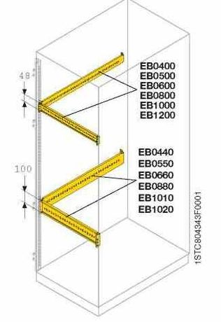 Профиль L=400 H=48 для монтажа аксессуаров(2шт) | EB0400 ABB