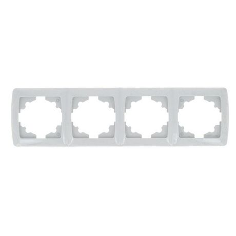 Мадрид Рамка 4-местная горизонтальная белая EKF | EIM-G-304-10