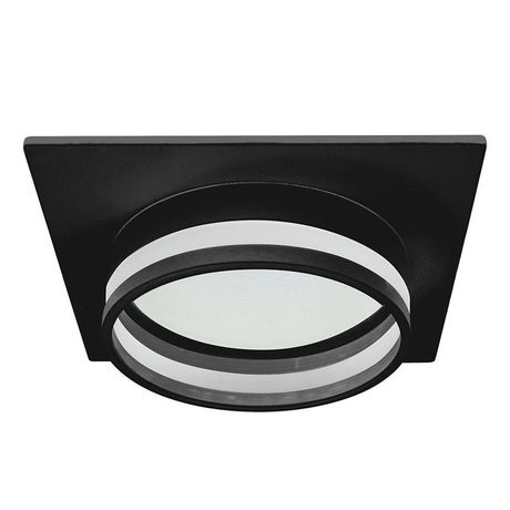 Светильник потолочный встраиваемый, 15W 230V GX53, черный, квадрат, без лампы, DL503 LUNA | 51092 FERON