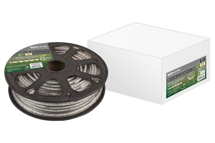 Лента светодиодная SMD2835-60 LED/м-220 В-4,8 Вт/м-IP67-3000 K (30м) | SQ0331-0109 TDM