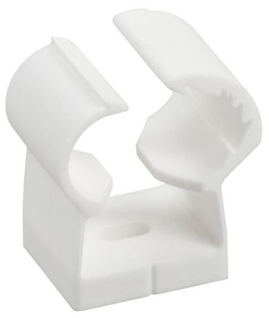 Клипса с фиксатором для гладких труб d=20-25мм белая (24шт/упак) IEK - CTA00D-FL-020-K01