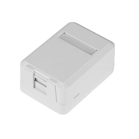 Корпус настенной розетки под 1 модуль Keystone Jack белый | 03-0221 REXANT MEET