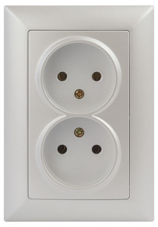 Розетка однофазная скрытого монтажа, в рамку без шторок перламутр 16А 250В IP20 4-204-06 Intro Solo - Б0053671 ЭРА