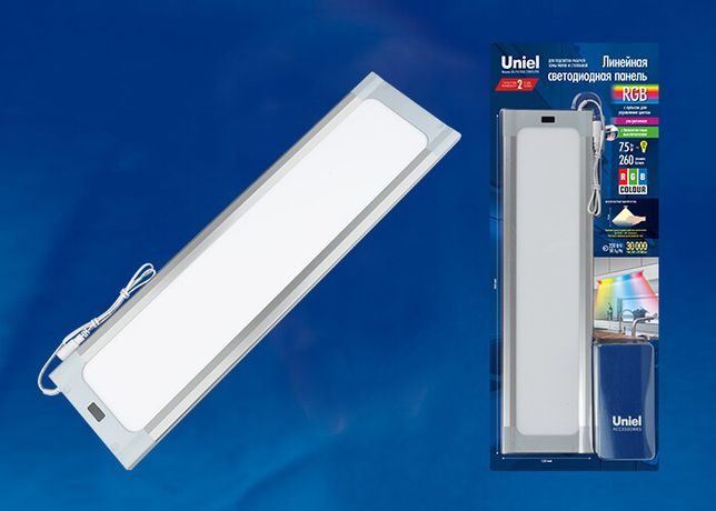 Светильник светодиодный ULI-F42-7.5Вт/RGB/RC/DIM SENSOR IP20 SILVER ультратонкая с бесконтактным выкл. диммер. пульт ДУ панель Uniel UL-00003038