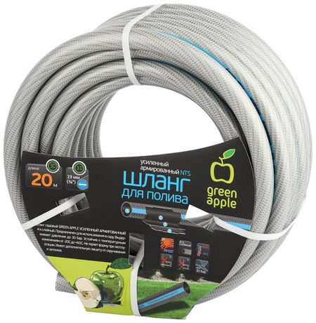 Шланг усиленный армированный NTS 19мм (3/4дюйм) х 20м GATH-1920 Green Apple Б0059143 ЭРА