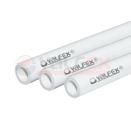 Труба полипропиленовая армированная алюминием SDR6 PN25 25 х 4.2 мм хлыст 2 м белая - 00000015867 VALFEX 101040252