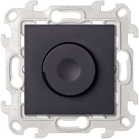 Светорегулятор LED поворотно-нажимной проходной 6-60Вт 230В цвета графит S24 Harmonie | 2412313-038 Simon Simon арт. 2412313-038