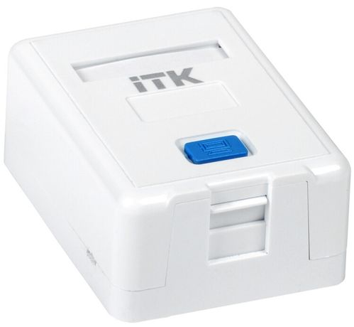 Корпус розетки настен. для установки одного модуля KJ бел. ITK CS2-012 IEK