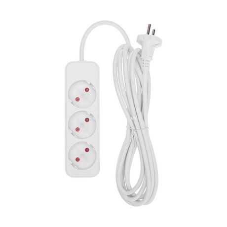 Удлинитель STANDARD 3 гнезда, 3м, 2х1,0мм², б/з, белый | 13-4007 REXANT MEET