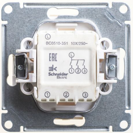 Выключатель 3-кл. СП W59 10А IP20 10AX механизм сл. кость SE VS0510-351-2-86 APC