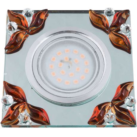 Светильник DLS-P109 "Peonia" GU5.3 CHROME/CLEAR+TEA Fametto 10637