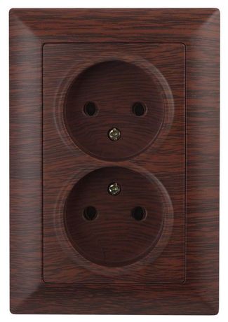 Розетка 2-м СП Solo 4-204-10 16А 250В 2P венге Intro Б0043331 ЭРА