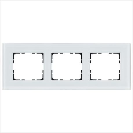 Рамка 3-м G-Glass стекло бел. White Glass Jasmart G1003GW