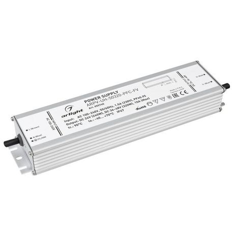 Блок питания ARPV-UH-50320-PFC-FV (24V 240W, 36-48V 320W, 10A) (ARL, IP67 Металл, 7 лет) Arlight 055740