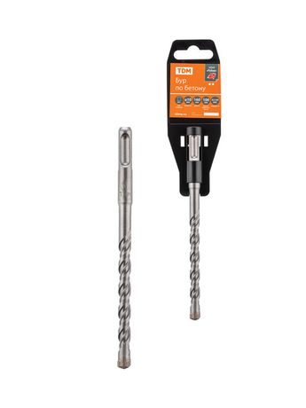 Бур по бетону, 10×160×100 мм, SDS-Plus, 4 резца, пластиковый держатель, 1 шт, "Рубин" | SQ1094-0207 TDM