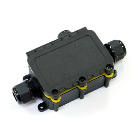 Распределительная коробка с откидной крышкой 3-вводная IP68 ПА66 40А 450В d3,5-12 мм 131х80х37 | PR08.13152 Промрукав Строитель