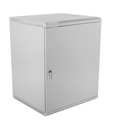 Шкаф коммутационный ШРН-Э-12.500.1 12U 600х520мм передн. двер. стальн. лист несъемн. боков. панел. сер. ЦМО 1132020