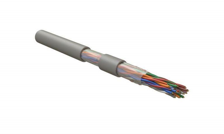 Кабель UUTP10-C3-S24-IN-LSZH-GY (UTP10-C3-SOLID-INDOOR-LSZH) витая пара U/UTP кат. 3; 10 пар (24 AWG) ож (solid) LSZH нг (C)-HF( –20град.C - +60град.C) сер. куски (м) Hyperline 46623