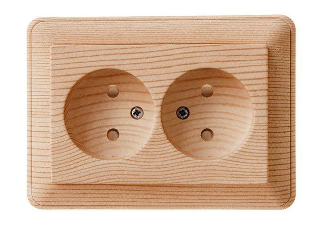 Розетка 2-м СП W59 16А IP20 защ. шторки без заземл. сосна SchE RS16-254-78 APC