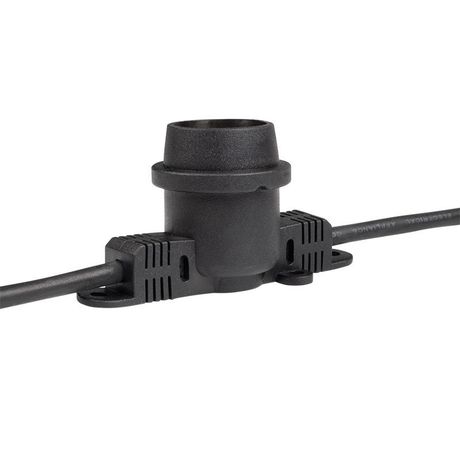 Гирлянда уличная "Белт-лайт" PBL-S40/L24+1.5 Black E27 IP65 24м 40ламп 1.5м шнур соедин. в линию max750Вт (лампы не компл.; возможно использов. с фитолампами теплице) Pro JazzWay 5058255