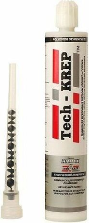 Анкер химический PESF300мл полиэст. д/пуст.осн. и бет.+1нас - накл. | 124458 Tech-KREP