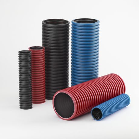 Труба двухстенная ПНД/ПВД 90/76мм (100м/уп) | Т2-КЛ0-090(100) Рувинил TYCO