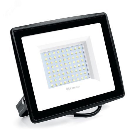 Прожектор светодиодный 2835 SMD 100W 4000K IP65 AC230V/50Hz, черный, LL-922 | 48108 FERON