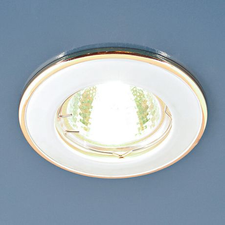 Светильник точечный встраиваемый 7002 MR16 WH/GD белый/золото | a035074 Elektrostandard