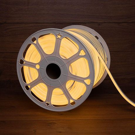 Гибкий неон SMD 8х16мм 120LED/м теплый белый односторонний 24В 50м - 131-126 NEON-NIGHT