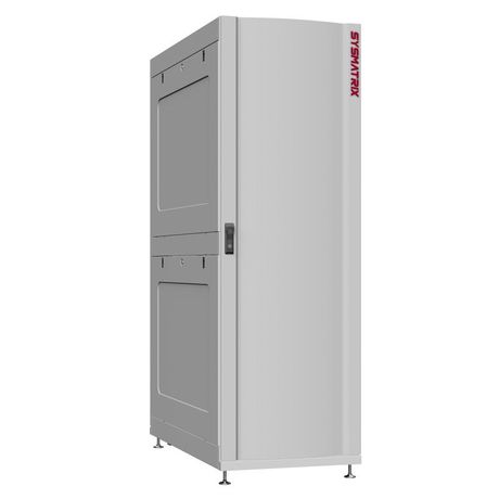 Шкаф серверный 48U 800х1070 передняя дверь: одностворчатая глухой металл IP51. задняя двустворчатая боковые панели: металл. цвет: серый RAL7035 - NS 8148.7251 SYSMATRIX