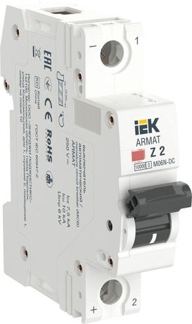Выключатель автоматический модульный 1п Z 2А M06N-DC ARMAT IEK AR-M06N-1-Z002DC IEK (ИЭК) арт. AR-M06N-1-Z002DC
